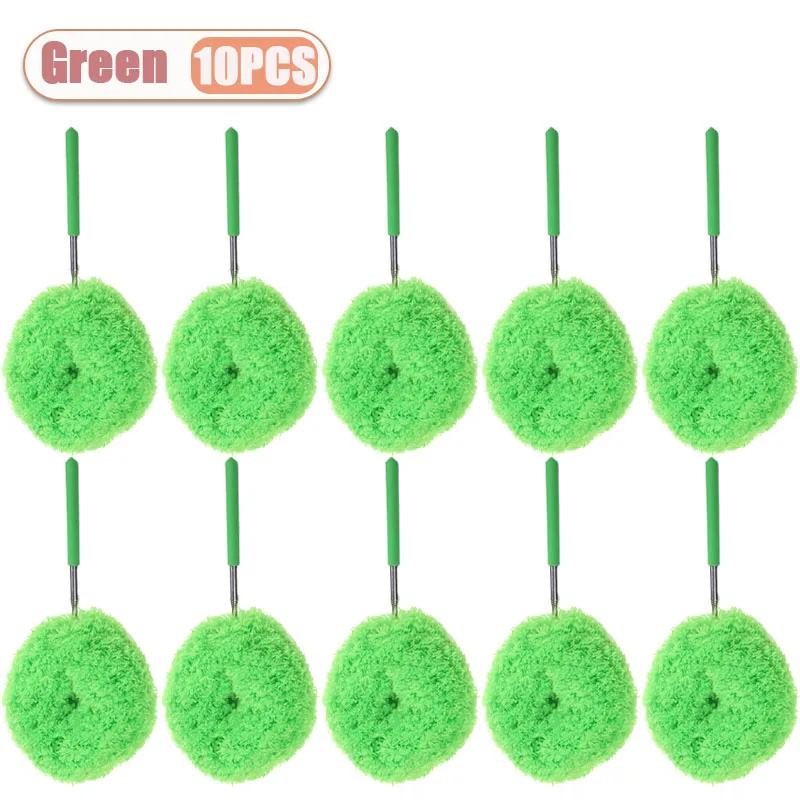 1-10PCS Extendable Feather Duster for Home Cleaning Washable Reusable Dusting Stick for Ceiling Corner Gap Furniture