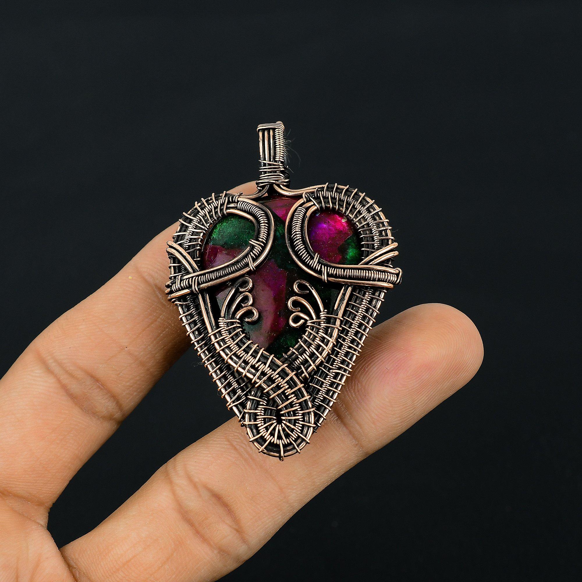 

Подвеска из лабрадорита с мульти-вспышкой, Ювелирное изделие, обернутое медной проволокой 999 пробы, Подвеска ручной работы, Ювелирное изделие с драгоценным камнем, Подарки для жены, Совершенно новая подвеска 2.55 Inches