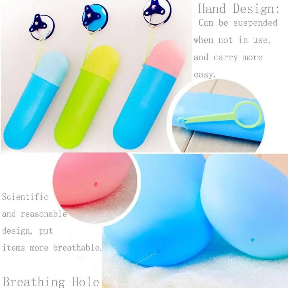 Portable Mouthwash Cup Toothbrush Holder Travel Outdoor Tooth Brush Toothpaste Storage Capsule Case Bathroom Accessories