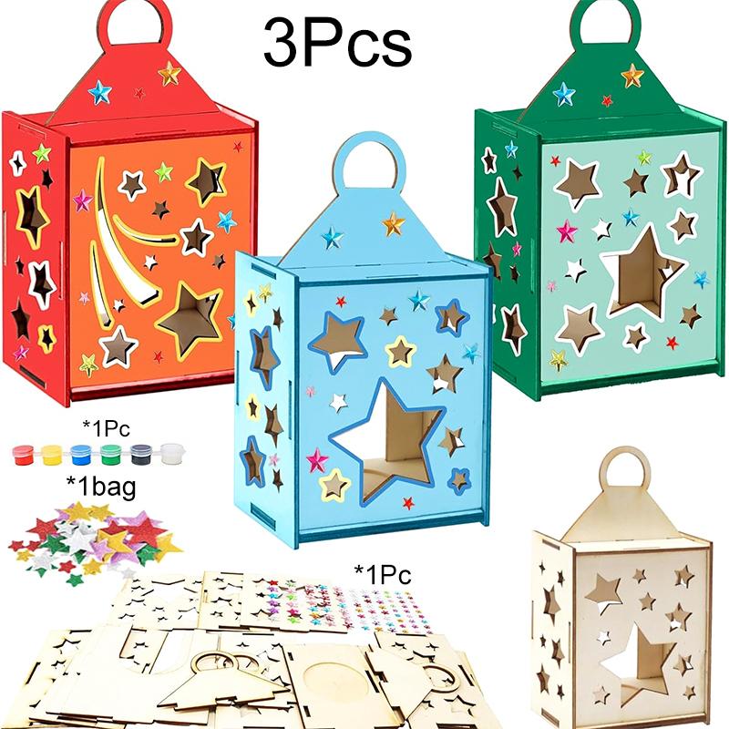 1/3/5PCS DIY DIY Graffiti Ornaments Funny 3D Jigsaw Puzzle Educational Toys Christmas Decorations Parent-Child Games Christmas