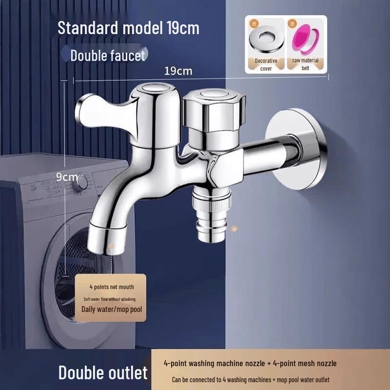 TLXT Extended Brass Washing Machine Faucet