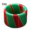 Christmas Party Table Settings 6Pcs Napkin Rings, Red And Green Decorative Holders, Gift for Hostess Reusable Festive Bands Holiday Dinner Decoration