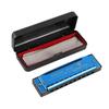 Four-Color Beginner 10-Hole Blues Harmonica in ABS Box