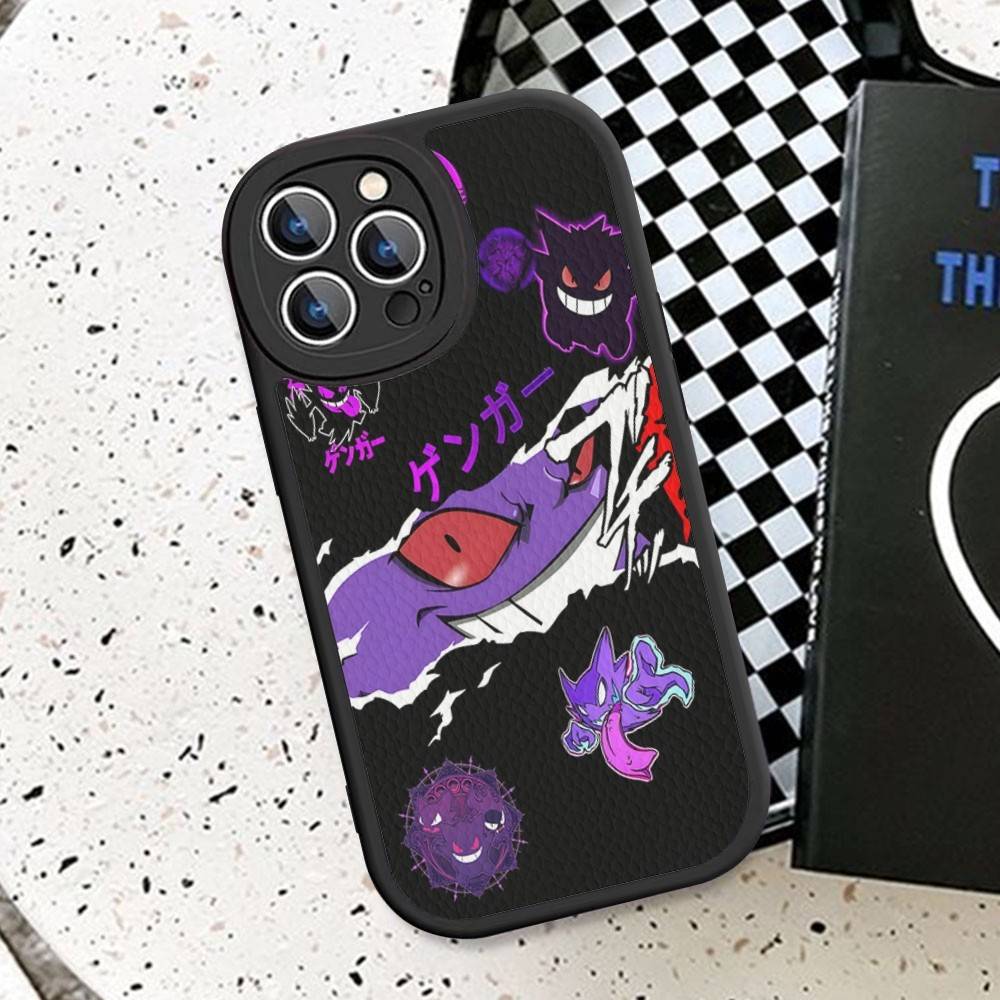 Anime Gengars Phone Case Hard Leather For iPhone 16 15 14 13 12 Mini 11 14 Pro Max Xs X Xr 7 8 Plus Fundas