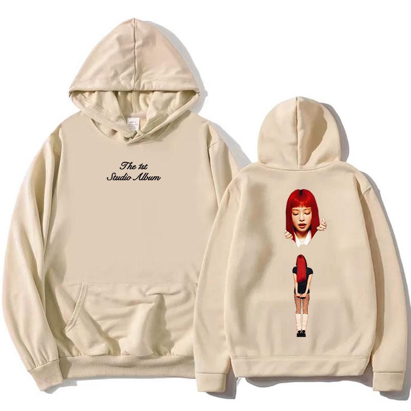 The 1st Studio Album Ruby Hoodie The Ruby Experience Jennie Sweatshirt Long Sleeve Korean Singer Printing Pullovers Women Hoody