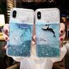OPPO Reno Anti-Fall Quicksand Whale Phone Case - A5, A7x, A91, R15, R17 - Creative Personalized Design for Couples, Men, Women.