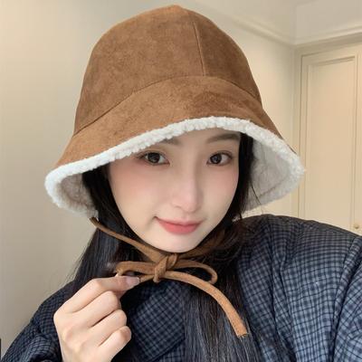 New Style Suede Warm Ear Protection Hat for Women Korean Style Ins Temperament  Retro Face Small Lei Feng Hat