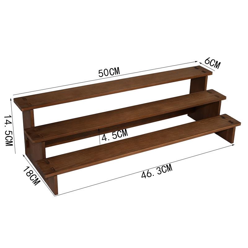 Retro Massivholz Haarnadel Leiterregal - Armband- & Puppenständer