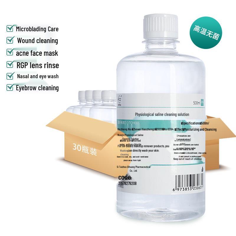 Sterile 0.9% Sodium Chloride Saline Solution for OK Lenses, Nasal Irrigation, Microblading, and Cleaning.