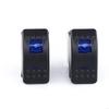 2025 New Blue LED Light Toggle Switches Waterproof 3 Gang Aluminum Rocker Switches Panel