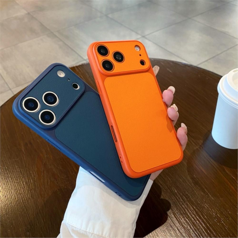 Luxury Silicone TPU Leather Texture Case For iPhone 17 16 15 14 13 Pro Max Large Camera Shockproof Armor Bumper Soft Phone Cover