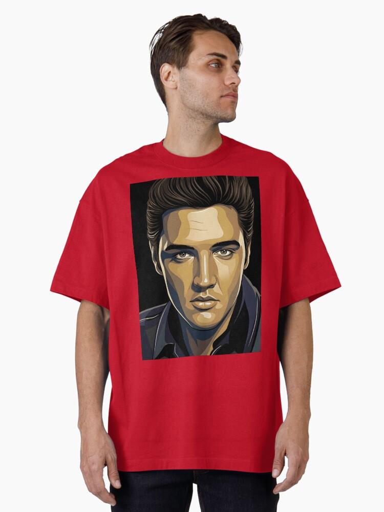 Elvis Presley Elvis Vector Illustration Oversized T-Shirt