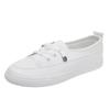 Little white shoes new shallow mouth round head low-top casual shoes lace-up flat bottom student board shoes women