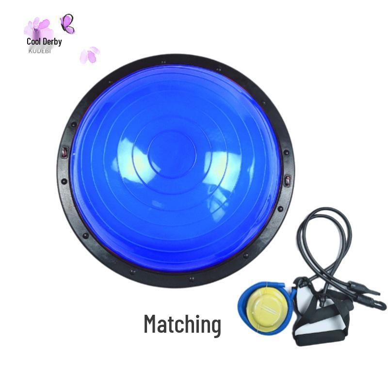 Thickened PVC Non-Slip Half Yoga Ball: Explosion-Proof Balance Ball for Home Pilates Fitness