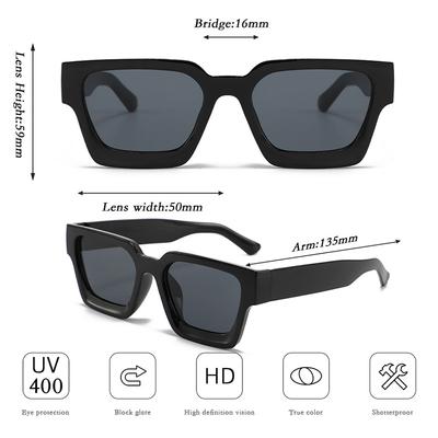 Classic  Square Frame Women Full Frame Sun Protection Glasses For Men Daily Life Shades Eyewear Accessories Gift