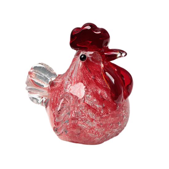 Ручна розписна керамічна фігурка півня Статуетка курки в стилі фермерського будинку Реалістична скульптура тварини Декорація для полиці, столу вдома та в офісі