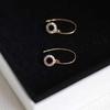 Серьги-кольца из стерлингового серебра 925 пробы, украшенные цирконами, минималистский дизайн, изящные серьги в стиле латте-арт, подходящие друг другу