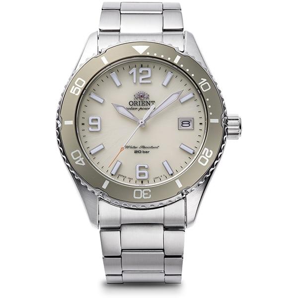 

Orient TRN-WJ0003S (Мужская металлическая группа SPORTS Diver Design Orient Mako 40 на солнечных батареях) Круглые часы