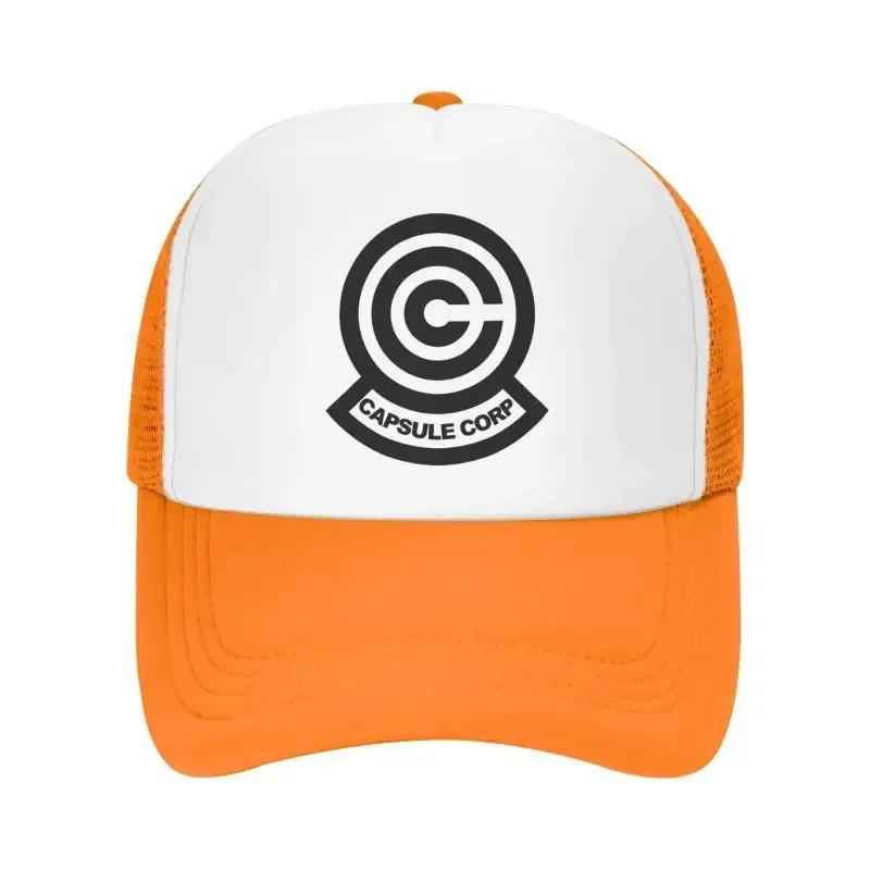 Capsule Corp Netz-Baseballkappe Unisex Hip-Hop Snapback Kappen Sommer Atmungsaktiv Sonnenschutzmütze Anime DBZ Trucker Verstellbare Hüte