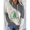 Autumn and Winter New Women's Clothing Christmas 3D Printing Hooded Pullover Long-sleeved Sweater Casual Fashion