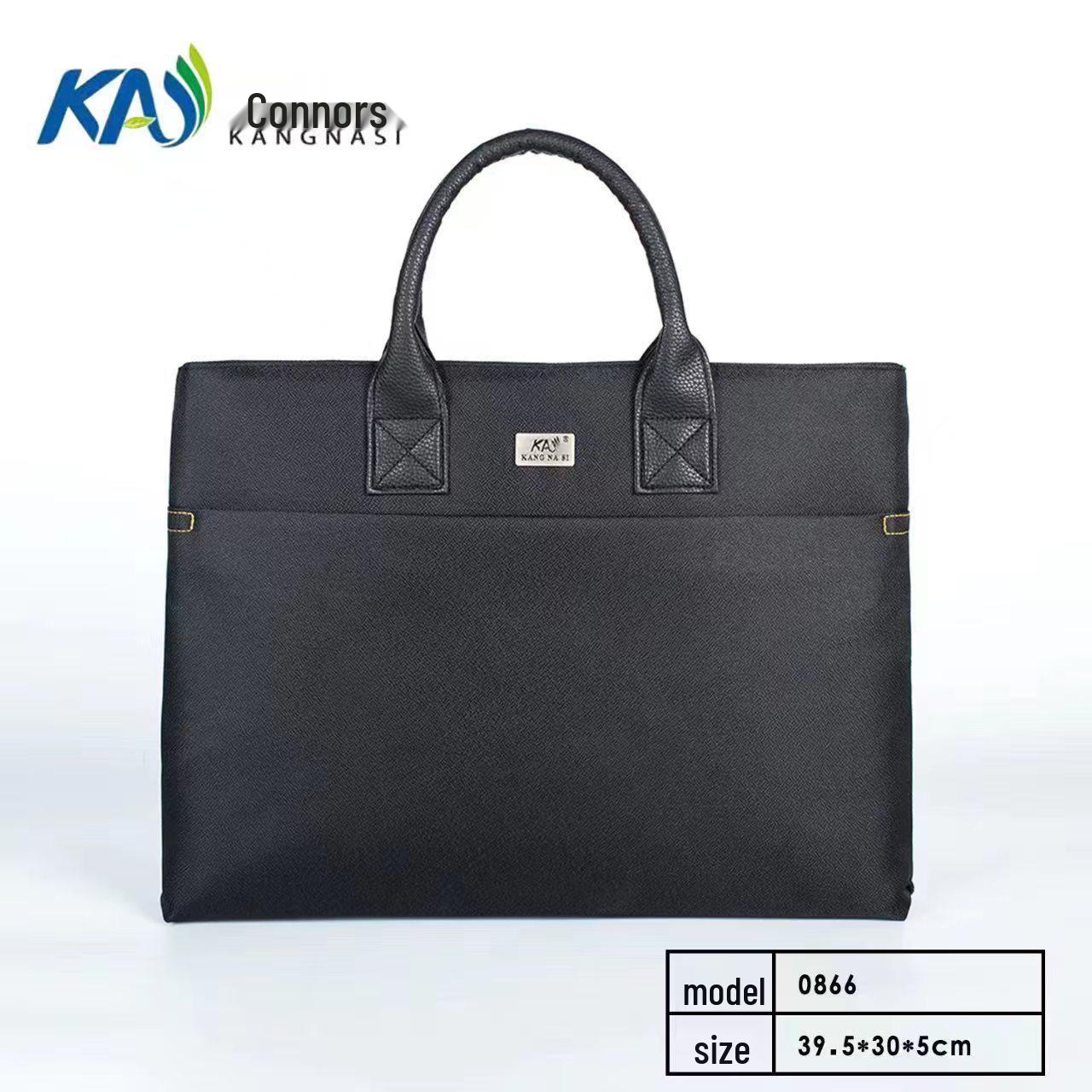 Connor s 0866 Double Zipper Document Bag - Black 385 x 29 x 55 CM чёрный 1740₽