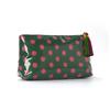 PVC Retro Polka Dots Cosmetic Bag Fringed Waterproof Zipper Makeup Organizer for Women Daily Skincare Carry