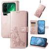 For Xiaomi 17 Pro Max Leather Case Four-Leaf Clover Wallet Phone Cover