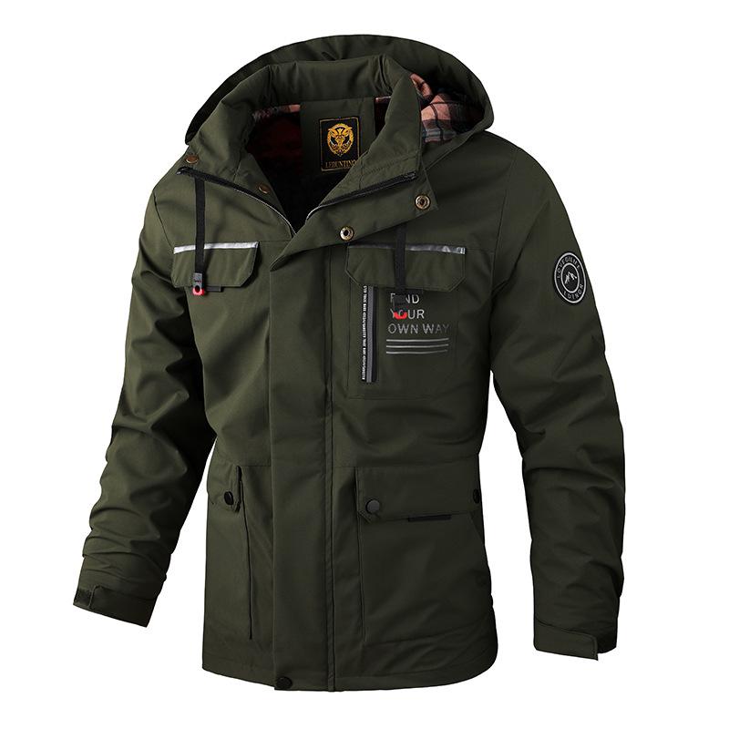 Men's Hooded Workwear Jacket - Spring/Summer 2024 Trendy Style