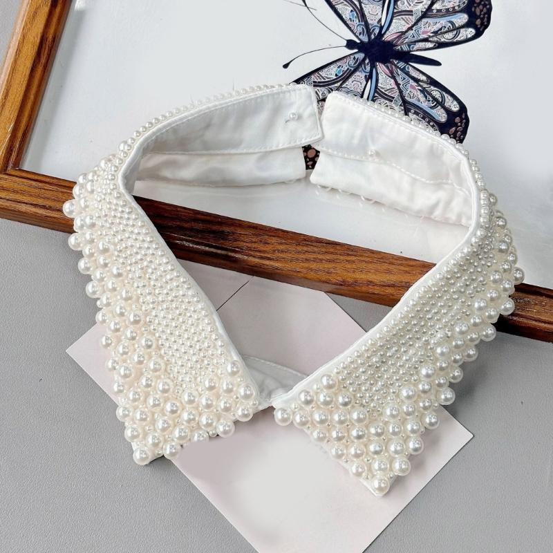 Detachable Lapel Collar False Elaborate Girls Collar Accessory Jeweled Collar Ancient Art Decorative False Shawl