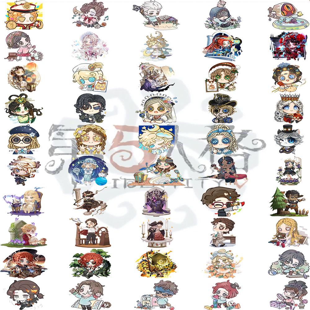 50Pcs Classic Character Identity V Game Peripheral Cartoon DIY Stickers Cute Decorations Journal Water Bottle Stickers