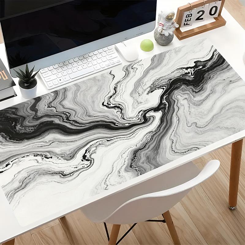 Popular Mouse Pad Large Gaming Accessories Hd Print Grey Marble Computer Desk Mat Gamer Keyboard Pad Artistic Fluid Mouse Mat