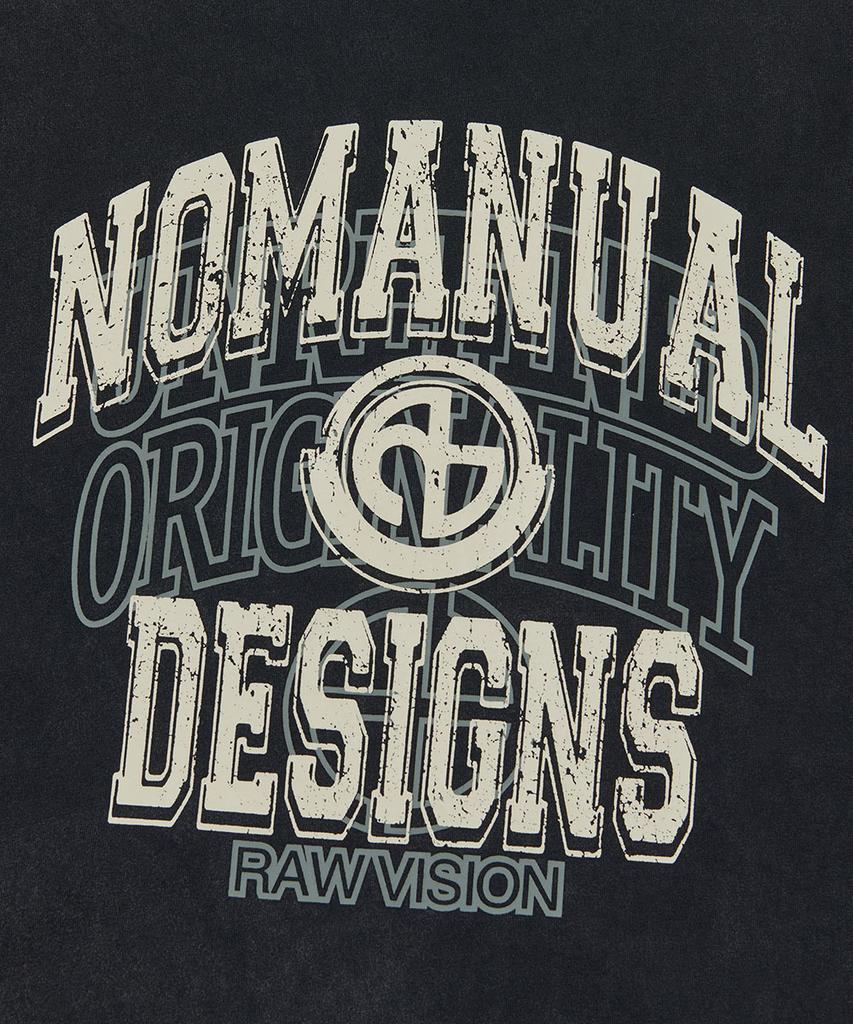 Nomaenyueol Layered Arch Graphic T-Shirt - Washed Black