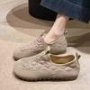 Comfortable shallow single shoes new spring retro soft-soled Doudou shoes grandma shoes