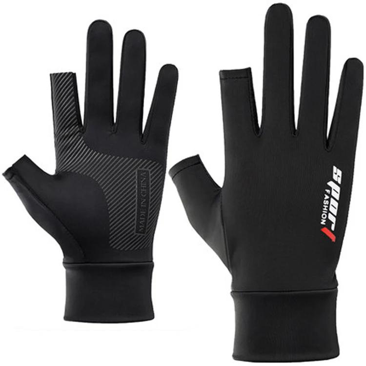 Summer Men Women Gloves Fitness Sports Fishing Cycling Ice Silk Breathable Elastic Sun Protection Touchscreen Driving Gloves