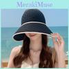 Summer Outdoor Sun Shade Cap With Large Brim And Bow For Women