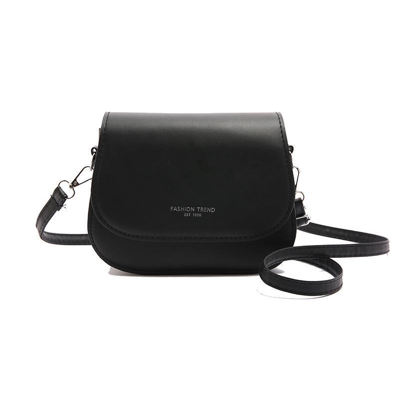 Shoulder Bag Waterproof PU Leather Simple Solid Color Flap Crossbody Messenger for Daily Commute Travel Shopping
