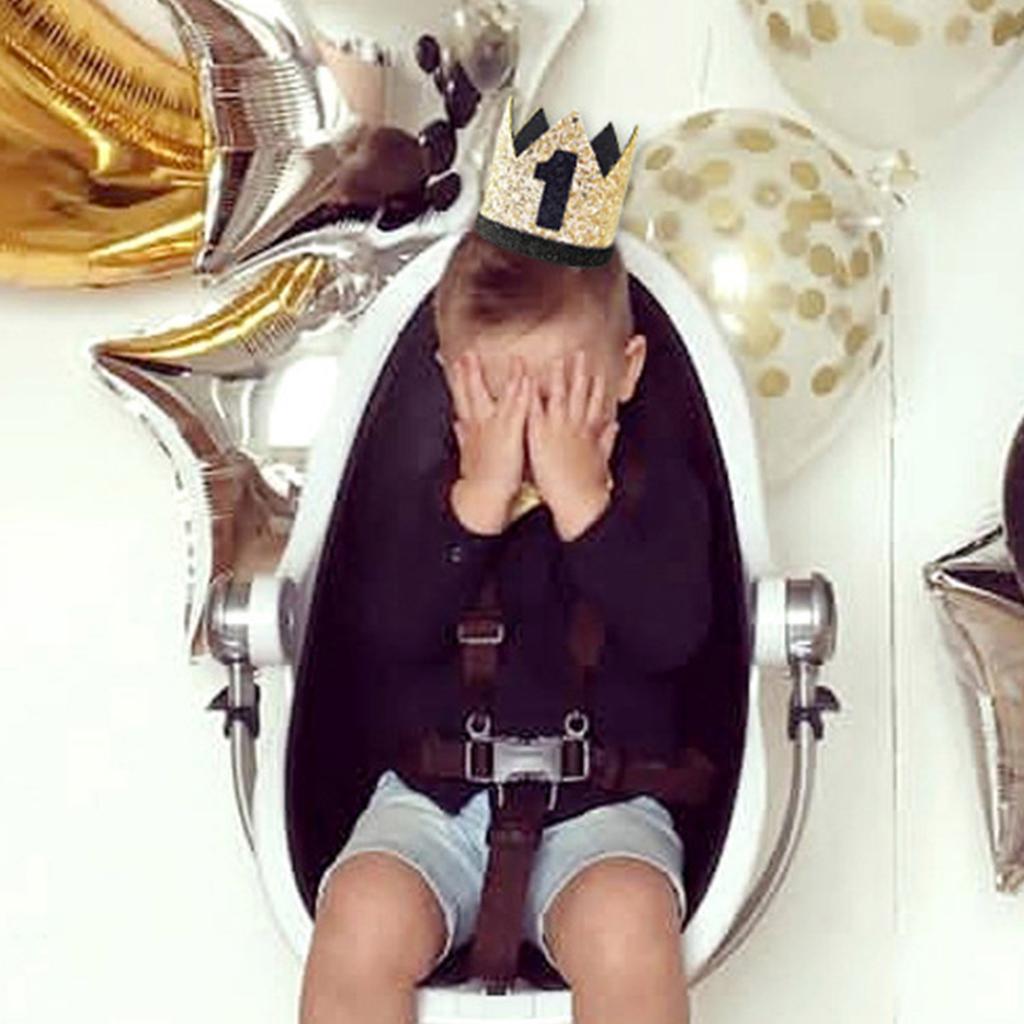 Geburtstagshut, erster Geburtstagspartyhut, Geburtstagskronen-Stirnbänder für Babyjungen 1. Geburtstagsparty-Zubehör