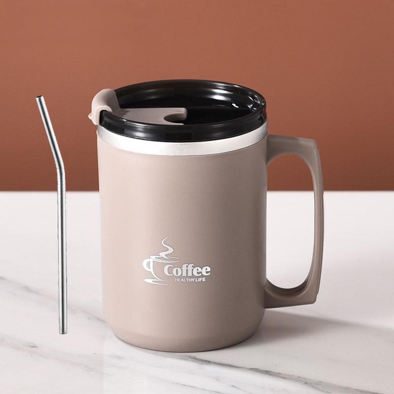 Insulated Stainless Steel Office Coffee Mug with Lid