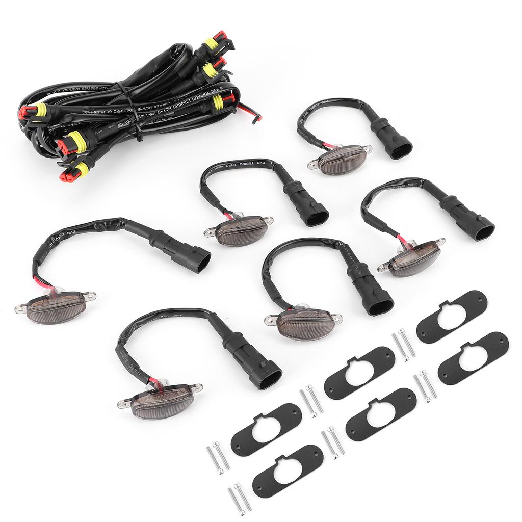 Vattentät LED Främre Grill Varselljus Varning för Dimma Passar för Ford F150 SVT RAPTOR 2004‑2019 Rött Ljus