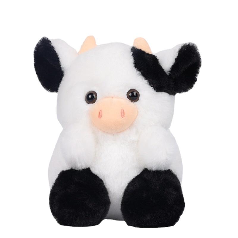 20cm/7.87in Cute Cow Plush Toys Cartoon Colorful Strawberry Bull Stuffed Animal Cattle Soft  Plushie Doll Decor For Party Gift