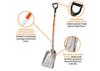 Aluminum utility shovel - universal - narrow, (290/380/1380mm), Teger