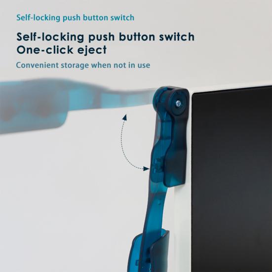 Typing Stand Space Saving Tight Clamping Self-locking Button One Click Eject Anti-drop Computer Monitor Folding Folder Office Supply