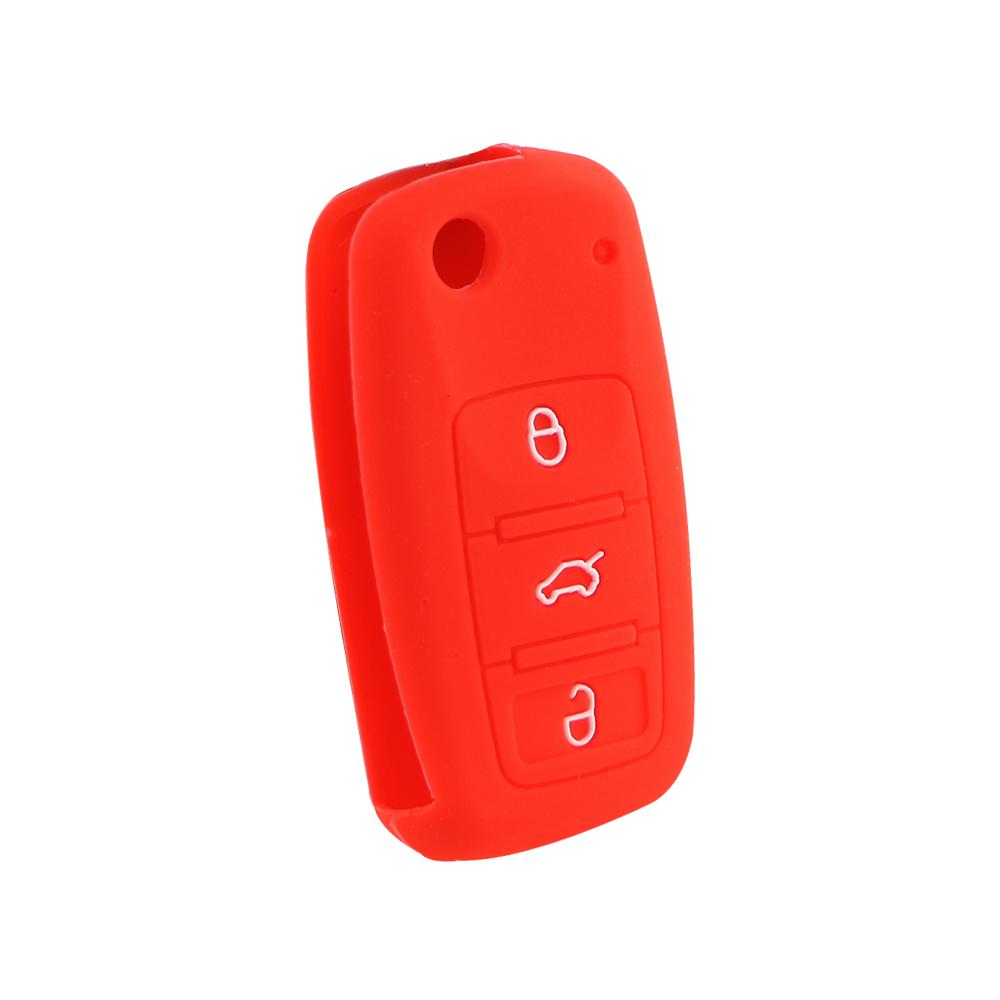 Car Key Case for Volkswagen VW POLO Tiguan Passat B5 B6 B7 Golf Beetle Bora Silicon for Skoda Octavia Key Cover Shell Protector