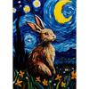 Owl Panda Raccoon Cow Tiger Cat Duck Starry Night Van Gogh Canvas Painting Abstract Posters Print Wall Art Pictures Home Decor
