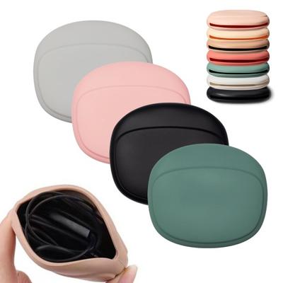 Silicone Storage Bag Headphone Organizer Compact Design Easy To Carry Washable Portable Data Cable
