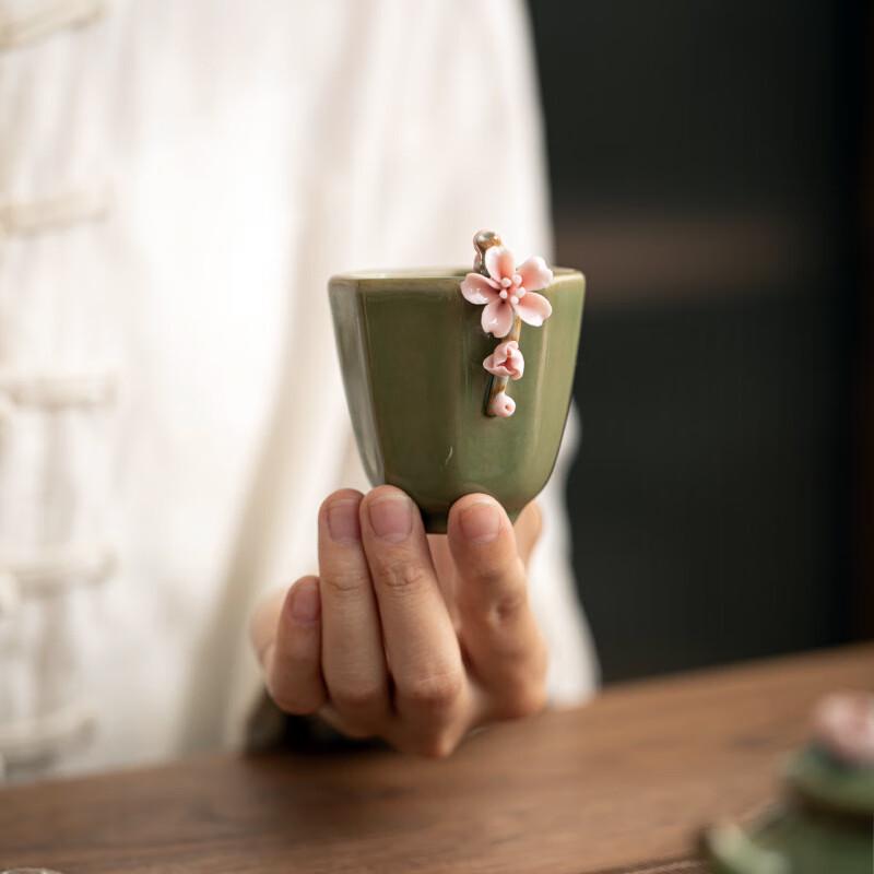 Shangqi Retro Hand-Pinched Ceramic Teacup