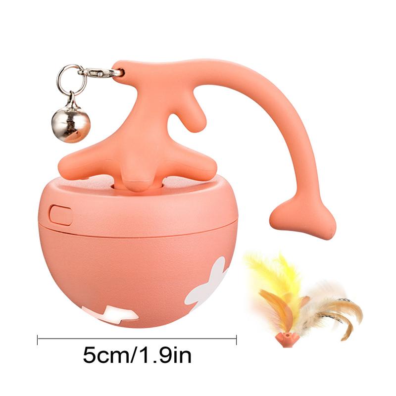 Electric Cat Ball Automatic Cat Toy With Light USB Rechargeable Ball Smart Moving Cat Toy Self-Play Rechargeable Rolling Ball