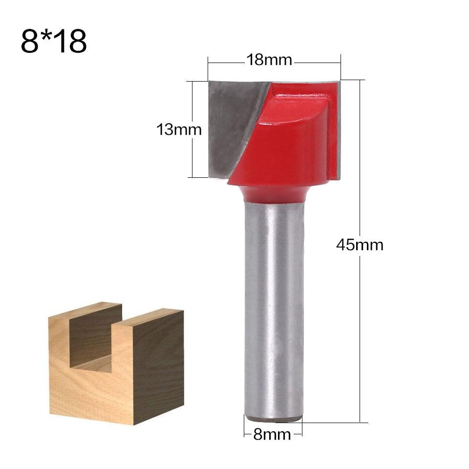 

Woodworking Milling Cutter 8Mm Bottom Cleaning Cutter Milling Bottom Edge Table Milling Bottom Cutter Trimming Head bottom cleaning knife 8 * 18 red