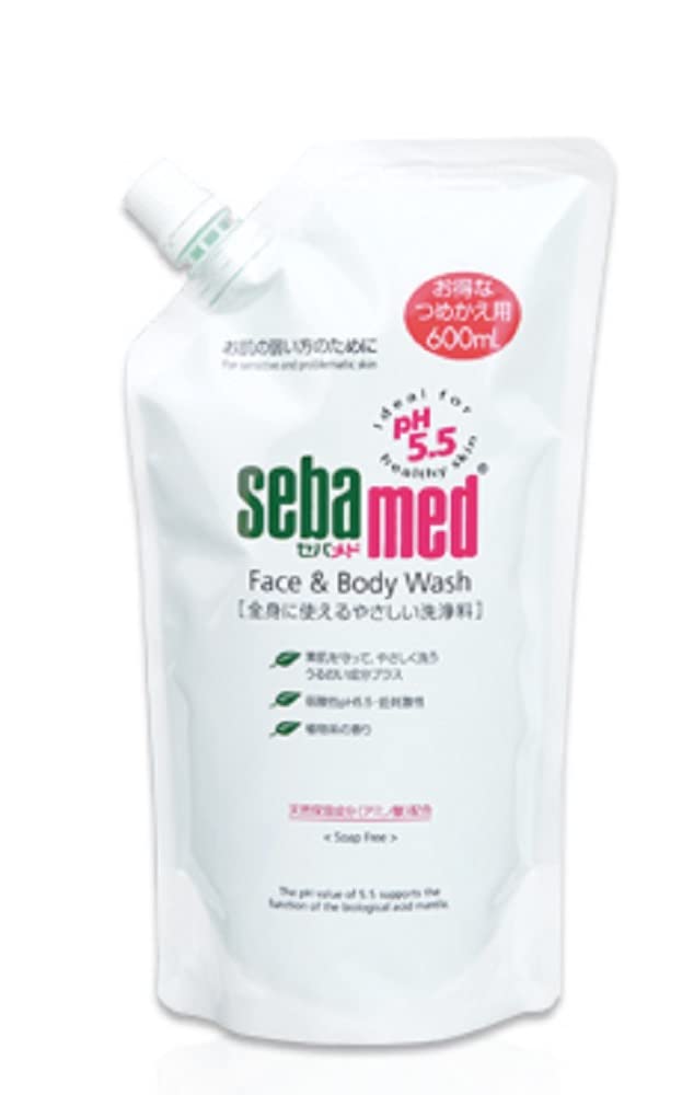 

Rohto Pharmaceutical Sebamed Гель для умывания лица и тела, сменный блок 600 мл &