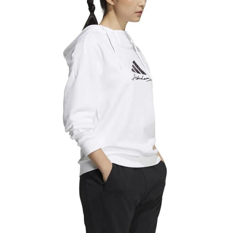 Adidas Sweatshirts Women's White Hooded Moderate Regular (Unisex) Sweatshirts